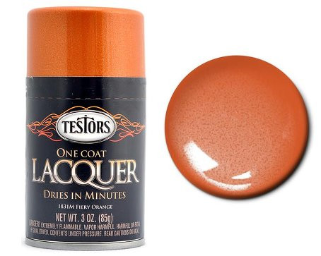 Testors Paints - Fiery Orange Laq Spray 3@8.99 - 1831