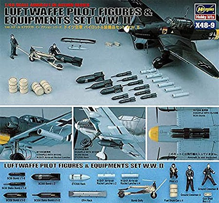 Hasegawa Models - WWII Luftwaffe Pilots & Equipment 1:48 - 36109