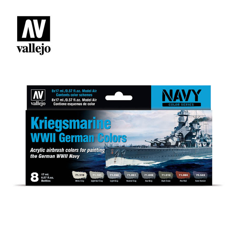Vallejo Acrylic Paints - Mod Air Kriegsmarine WWII German Set - 71615