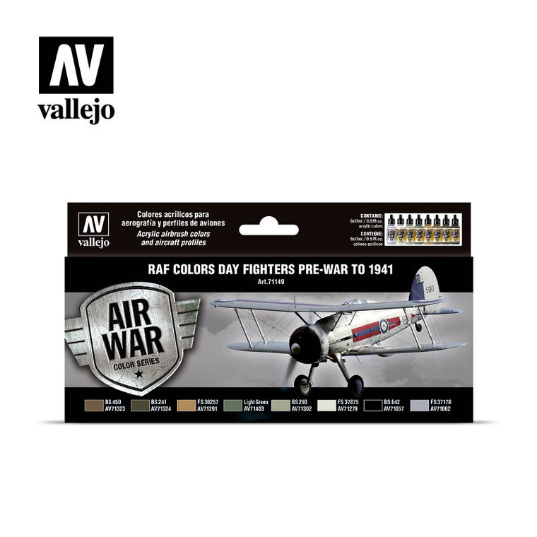 Vallejo Acrylic Paints - Raf & Faa Day Fighters 1941 - 71149