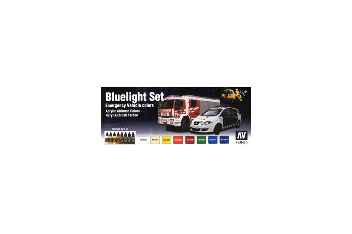 Vallejo Acrylic Paints - Blue Light Ems Vehicle Set 17m - 71154