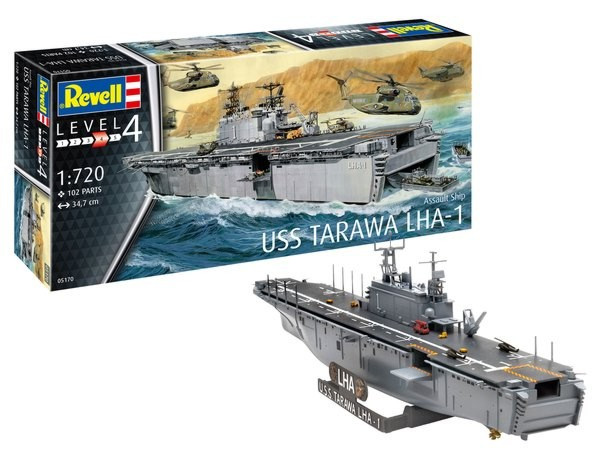 Revell Monogram Germany - USS Tarawa LHA1 Assault Carrier Ship:720 - 5170