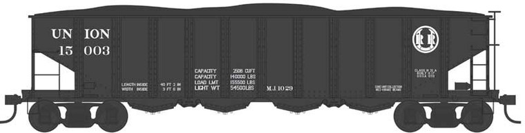 Bowser - Ho 4-bay CS Hopper Union RR 15003 - 43061