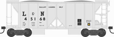 Bowser - Ho 70t 2Bay Ballast Hopper L&N 45168 - 43110