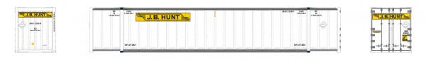 Rapido Trains - HO 53'HighCube CntnrsJBHunt230041&230072 - 402018