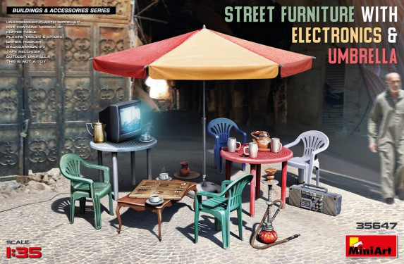 Mini Art Models - Street Furniture w/elec. umbrella 1:35 - 35647