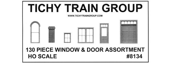 Tichy Train Group - Ho 130pc Window Door Parts - 8134