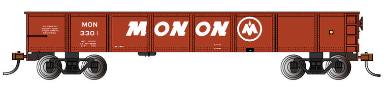 Bachmann - Ho 40' Gondola Monon 3301 Red - 17218