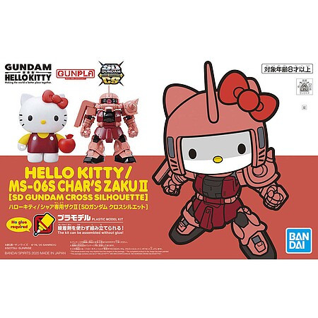 Bandai - Gundam Models - Hello Kitty/MS-06S Char's Zaku II SD - 2543296