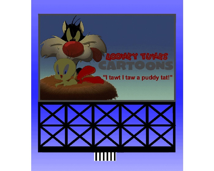 Miller Engineering - N/HO Looney Tunes Billboard - 443952