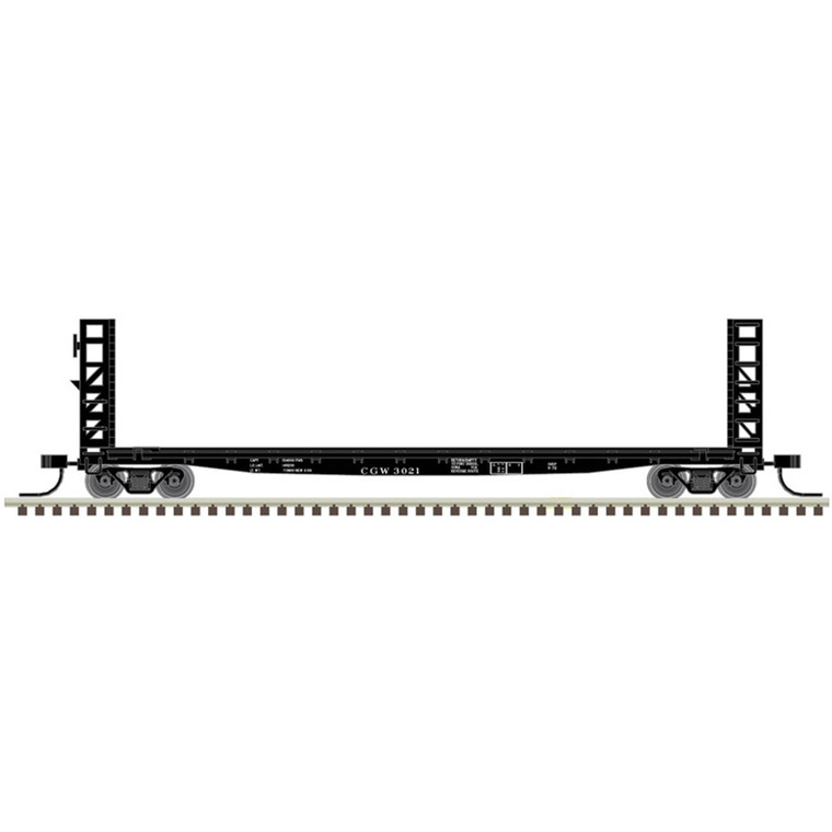 Atlas Model Railroad Co. - N 48' GSI Bulkhead Flat Car CGW 3030 - 50005797