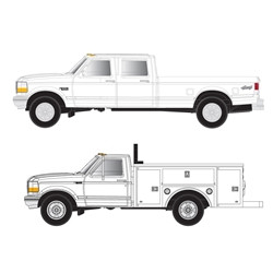 Atlas Model Railroad Co. - N Ford F-250/F350 White - 60000149