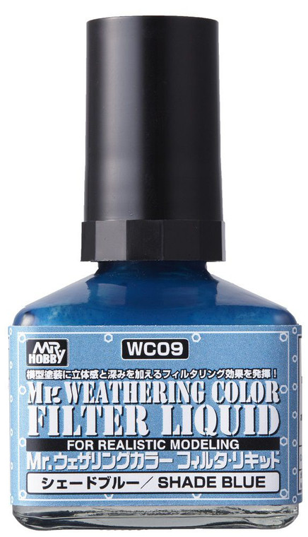Gunze Sangyo Paints - Mr Weathering Color-Shade Blue 6p - WC09