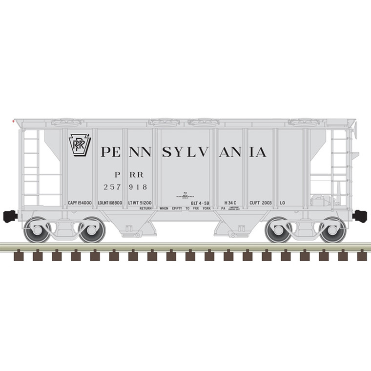 Atlas Trainman - Ho Ps-2 Cvd Hopper PRR 257918 - 20006569