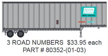 Trainworx - Ho Drop Frame Trailer PC - 80352-2