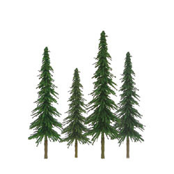 JTT Trees & Shrubs - Spruce 4' to 6' Ho Scale 24pk - 92027