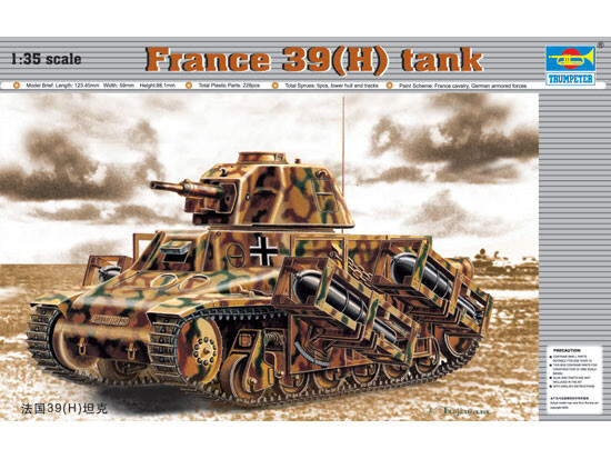 Trumpeter Models - FRENCH 39H TANK W/37mm 1:35 - 352