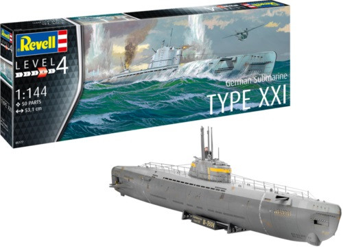 Revell Monogram Germany - German Submarine Type XXI 1:144 - 5177