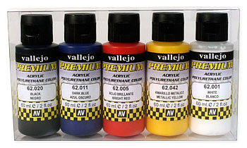 Vallejo Acrylic Paints - Premium Basic Color Set - 62101