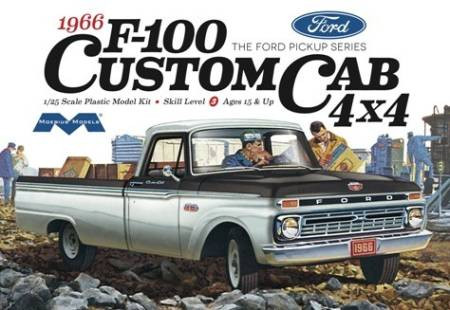 Aurora-Moebius Model Kits - 66 Ford F100 Custom Cab 4x4 - 1236