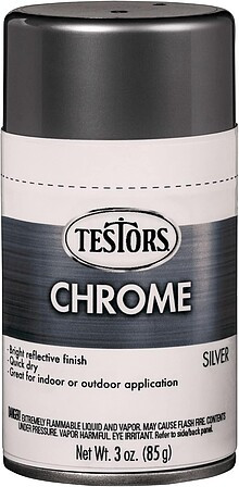 Testors Paints - Chrome Silver Lacquer Spray 3pk - 352617