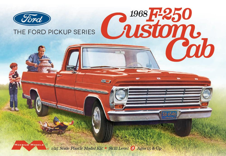 Aurora-Moebius Model Kits - 68 Ford F-250 Custom Cab Pickup 1:25 - 2564