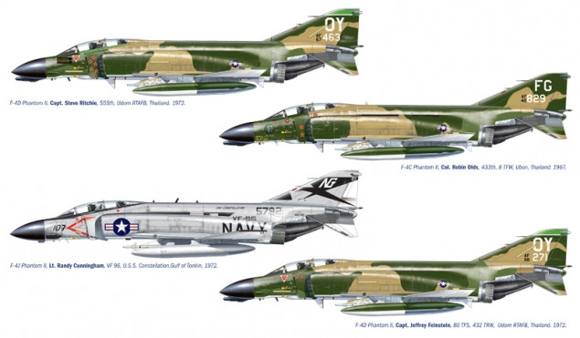 Italeri Model Kits - F4C/D/J Phantom II Aces 1:72 - 1373