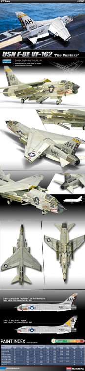 Academy Models - F 8E Vg 162 The Hunters Usn:72 - 12521