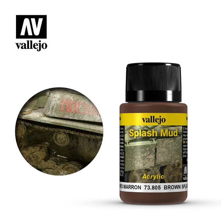 Vallejo Acrylic Paints - Brown Splash Mud 40ml 6p - 73805