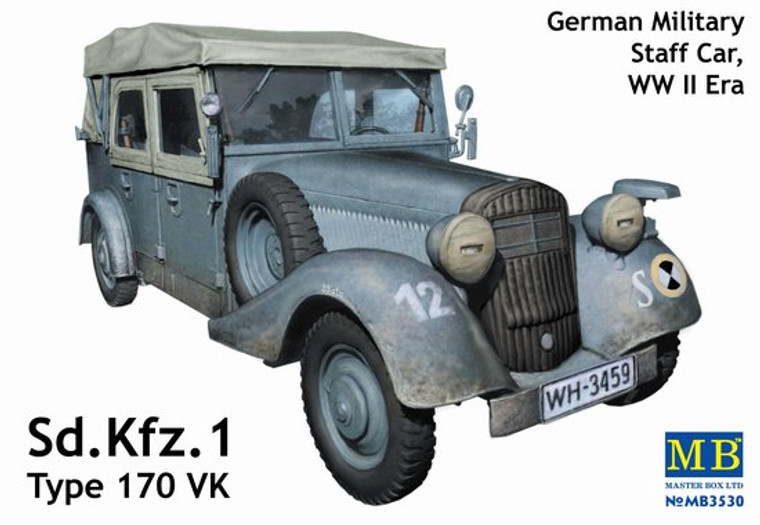 Master Box Limited - Sd. Kfz.1 German Military Staff Car 1:35 - 3530 Master Box Limited - Sd. Kfz.1 German Military Staff Car 1:35 - 3530