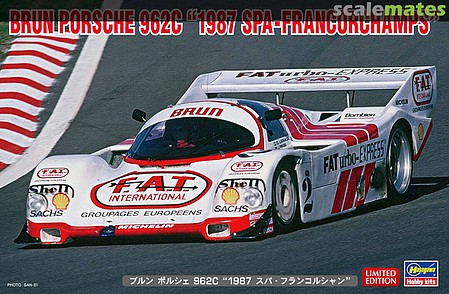 Hasegawa Models - Brun Porsche 962c 1987 Spa-Francor 1:24 - 20503