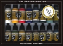 Vallejo Acrylic Paints - Basic Color Modelair Set - 71178