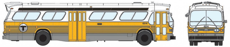 Rapido Trains - Ho 1:87 Std Bus Bos Mbta 6069 - 701011