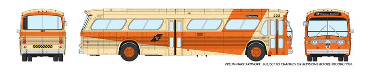 Rapido Trains - HO 1:87 Std Bus Winnipeg Trans 208 - 703014