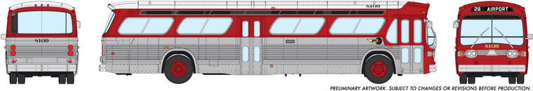 Rapido Trains - HO 1:87 Std Bus Denver Tramways 8111 - 703028