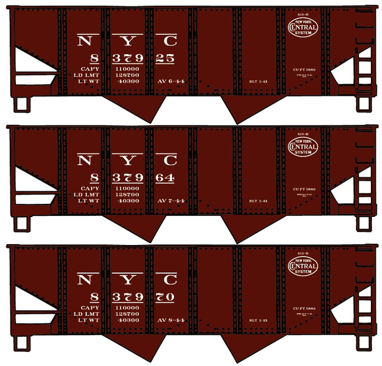 Accurail - Usra Twinn Hoppers Nyc 3pk - 1227