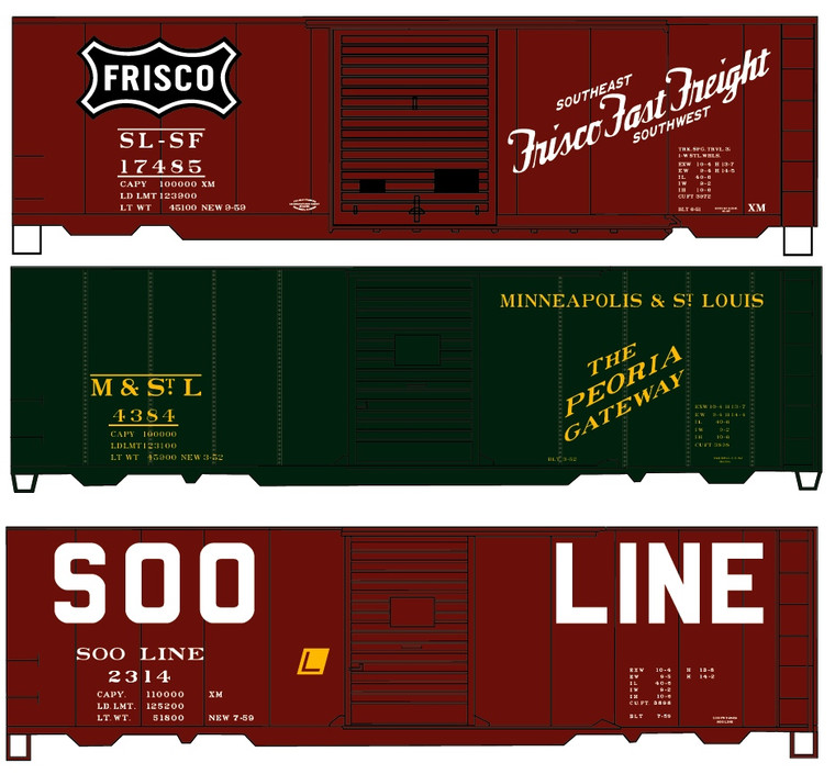 Accurail - Ho Midwest Fallen Flags 3#Set - 8075