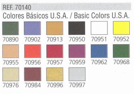 Vallejo Acrylic Paints - Basic Colors Paint Set - 70140