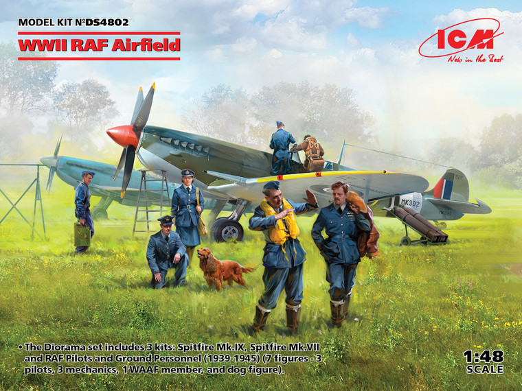 ICM Models - WWII RAF Airfield Spitfire Mk.VII 1:48 - DS4802