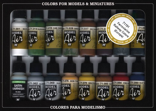 Vallejo Acrylic Paints - Rr Europe Model Air 16colors - 71191