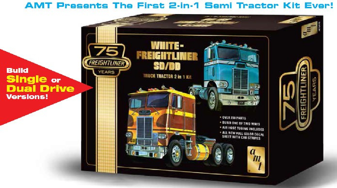 AMT-ERTL Models - White Frtlnr 2'n1 Cabover 1:25 - 1046
