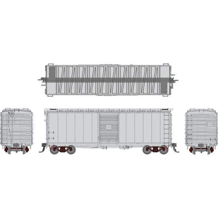 Rapido Trains - Ho 40' Boxcar Undec 1p - 155099
