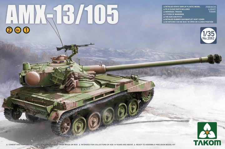 Takom Models - French Lt Tank Amx-13/105 1:35 - 2062