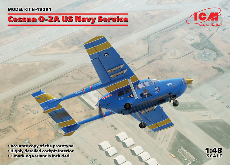 ICM Models - Cessna O2A US Navy Service Aircraft 1:48 - 48291