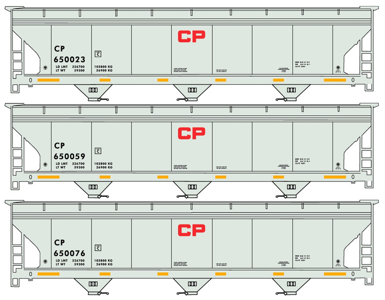Accurail - HO ACF Cvd Hopper 3# Set CP - 8126