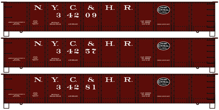 Accurail - HO Steel Gondola NYC&HR 3cars - 37744