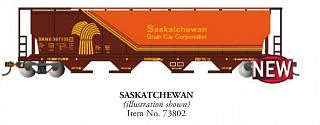 Bachmann - Ho 4bay Cyln Hopper Saskatchew - 73802