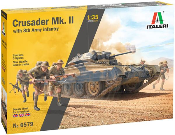 Italeri Model Kits - Crusader Mk.II with 8th Army Infntry :35 - 6579