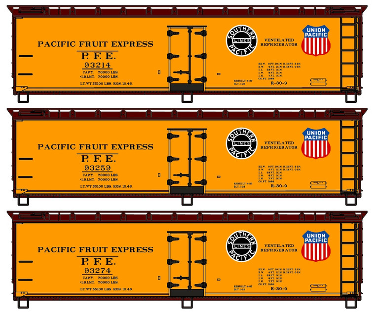 Accurail - HO 40' Wood Reefer Pacific Fruit Exp3#st - 8120