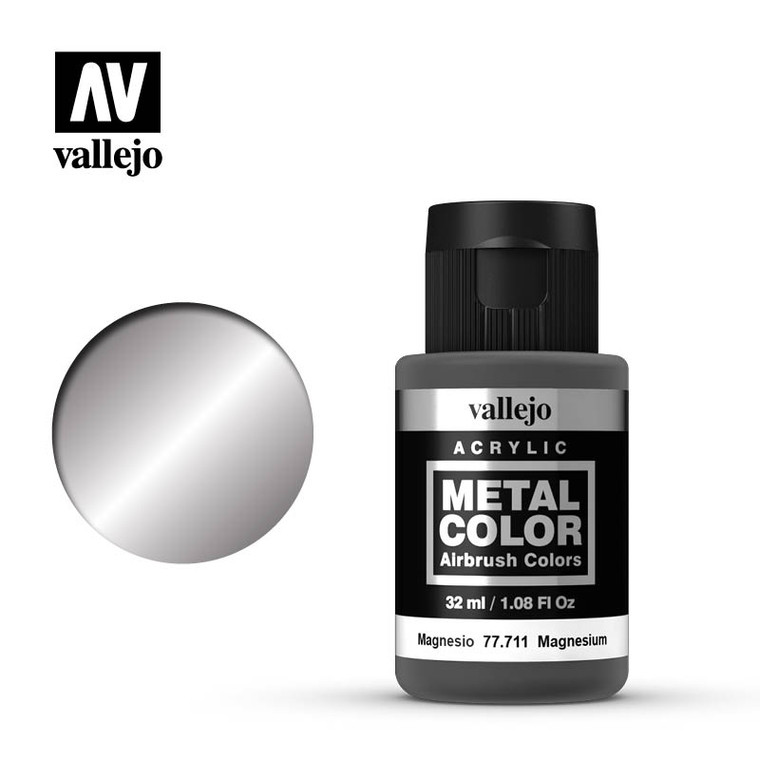 Vallejo Acrylic Paints - Metallic Magnesium 6p - 77711